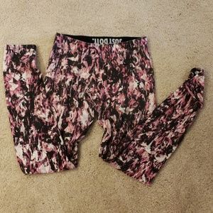 Nike Pink and Black Patterned Leggings